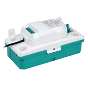 Tranquil T pump from the inlet side with the teal barbed check valve