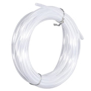 Coil of CoolGuard clear vinyl condensate drain line, tied with a twist tie