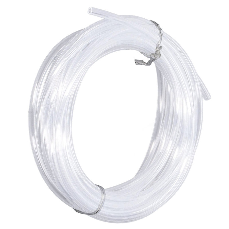 Coil of CoolGuard clear vinyl condensate drain line, tied with a twist tie