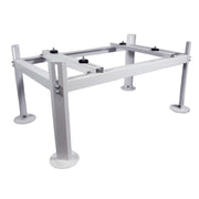 Weldbracket stand angled view showing the adjustable cross rails