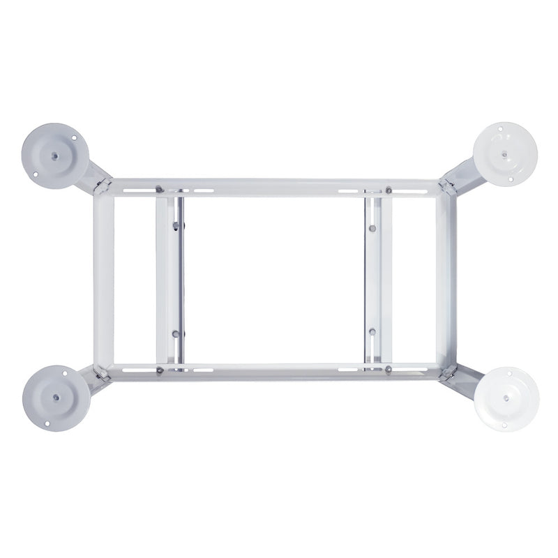 Weldbracket stand seen from above with its round footplates