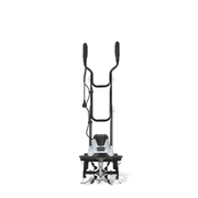 Dapper Supply 14-inch electric tiller cultivator front view.