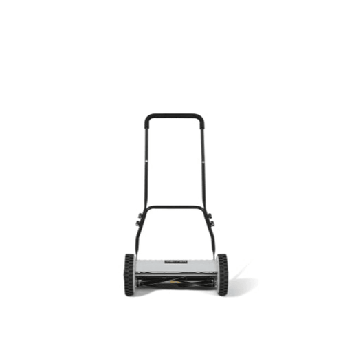 Dapper Supply 16-inch push reel lawn mower straight front view.