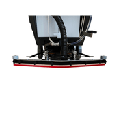 Dapper Supply 19-inch floor scrubber 30-inch squeegee assembly closeup.