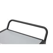 Dapper Supply 190-pint commercial dehumidifier top push handle closeup.