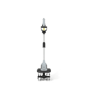 Dapper Supply 20V cordless tiller cultivator front view.