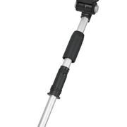 Dapper Supply 20V cordless tiller telescoping pole closeup.