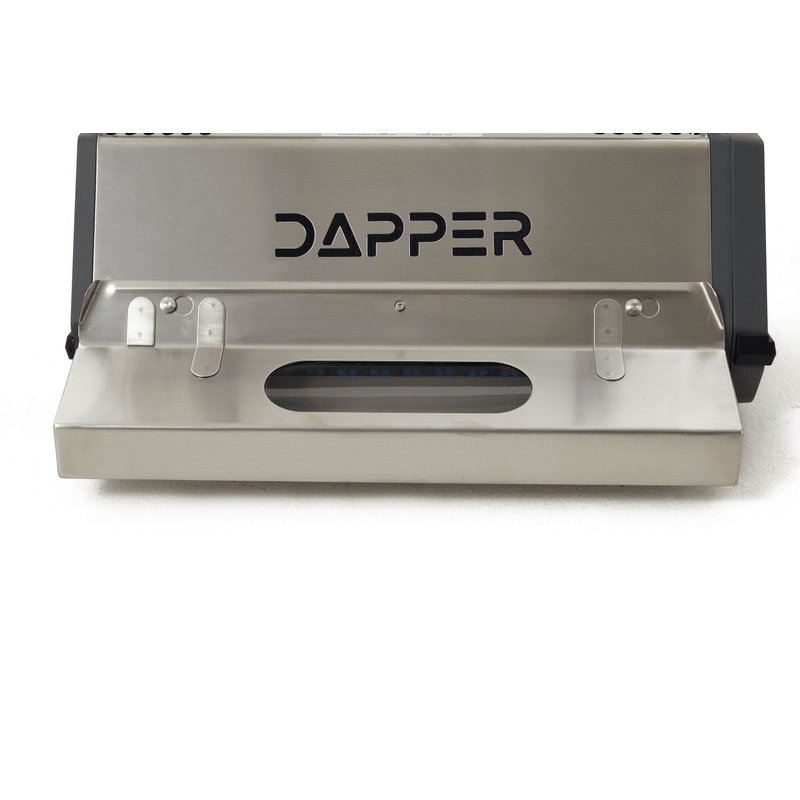 Dapper Supply 22-inch counter-rotating brush machine front cover and brush guard.