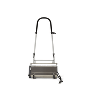 Dapper Supply 22-inch counter-rotating brush machine rear view with cord.