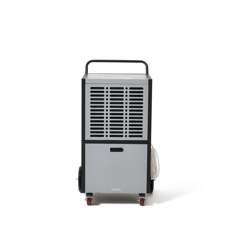 Dapper Supply 290-pint commercial dehumidifier front view.