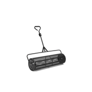 Dapper Supply 44-inch towable peat moss and compost spreader studio front view.