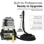 Dapper Supply 500 PSI heated carpet extractor stable 18 amp operation with upgrade options.