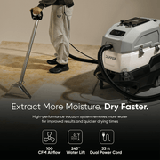 Dapper Supply 500 PSI heated carpet extractor 100 CFM airflow and 243 inch water lift.