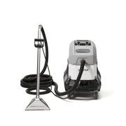 Dapper Supply 500 PSI heated carpet extractor with coiled hose and cleaning wand.