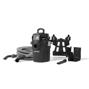 Dapper Supply 6-gallon wall mount wet dry vacuum with hose and attachments.