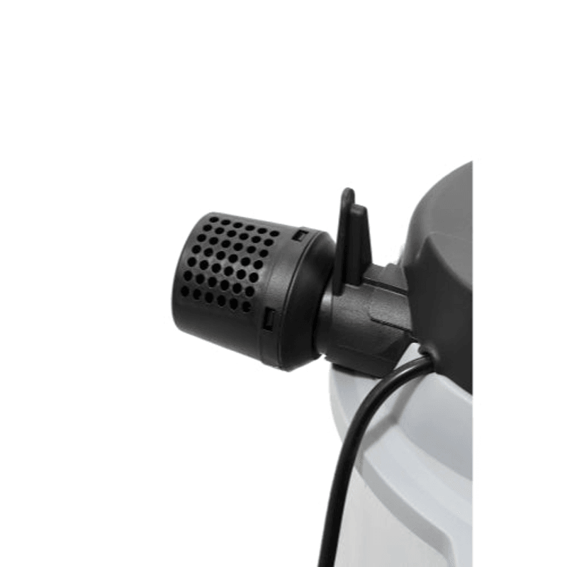 Dapper Supply 6-gallon wet/dry vacuum blower port closeup.