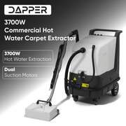 Dapper Supply 3700W commercial hot water carpet extractor with dual suction motors.