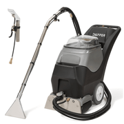 Dapper Supply 4-in-1 carpet extractor front angle with upholstery wand.