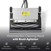 Dapper Supply carpet extractor motorized box head with 1200 RPM rotating brush.