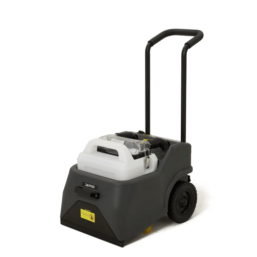 Dapper Supply 3-in-1 carpet restoration machine shown at a front angle with handle raised.