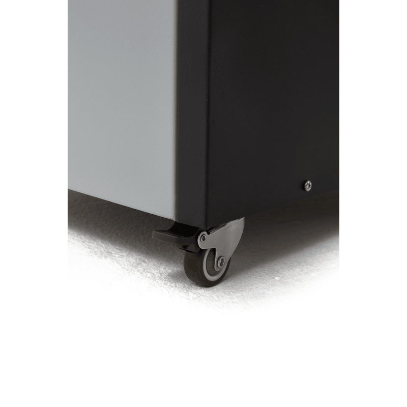 Dapper Supply commercial dehumidifier front swivel caster with locking brake.