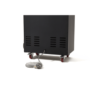 Dapper Supply 350-pint commercial dehumidifier lower rear with vents and power cord.