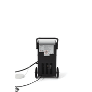 Dapper Supply 105-pint commercial dehumidifier rear view with specification and safety label.