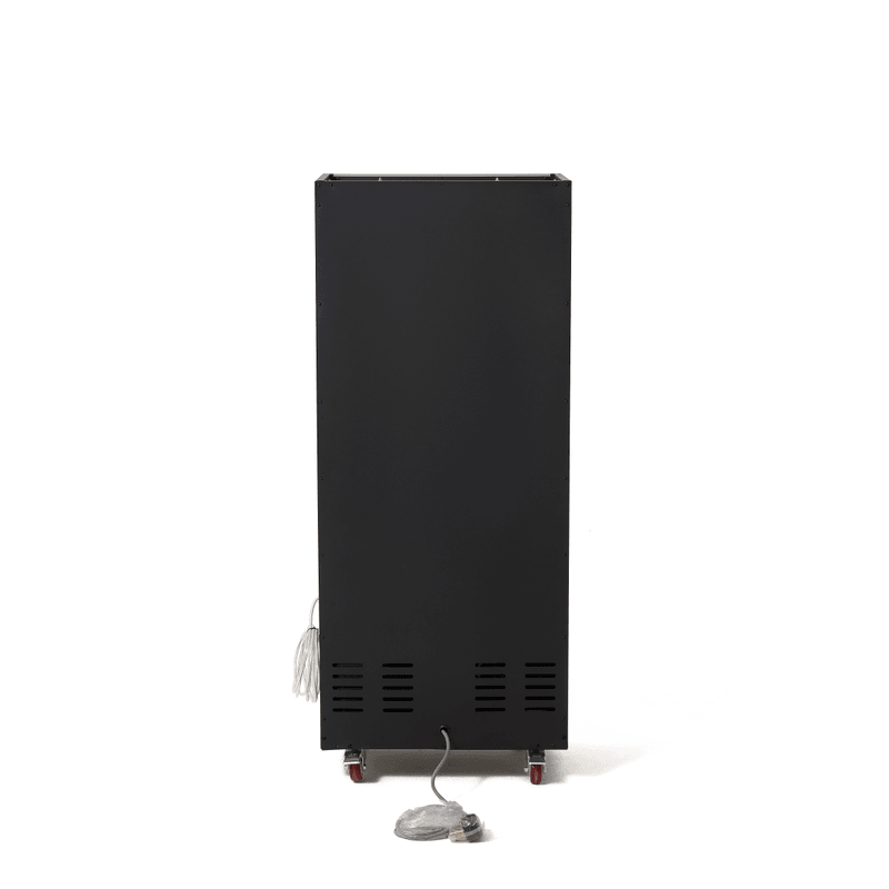 Dapper Supply 350-pint commercial dehumidifier rear view with power cord.