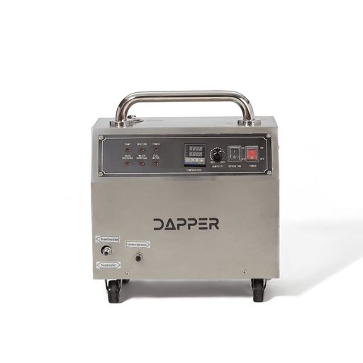 Dapper Supply commercial steam cleaner front view with control panel.