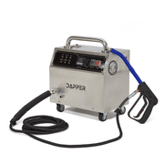 Dapper Supply commercial steam cleaner with steam gun and coiled hose.