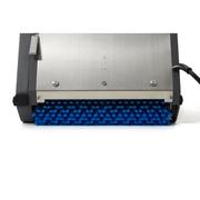 Dapper Supply 14-inch counter-rotating brush floor machine front close-up of the brush roller.
