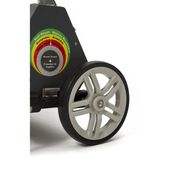 Dapper Supply CRB floor machine built-in brush wear tester gauge and rear wheel.