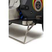 Dapper Supply CRB floor machine stainless foot lever and brush tester detail.