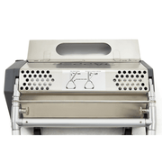 Dapper Supply CRB floor machine securing strap wrapped over the stainless brush housing.