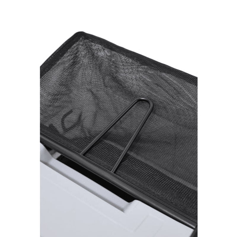 Dapper Supply 13-inch electric dethatcher and scarifier collection bag interior.