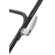 Dapper Supply electric dethatcher handle folding lever closeup.