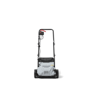 Dapper Supply 13-inch electric dethatcher and scarifier front view.