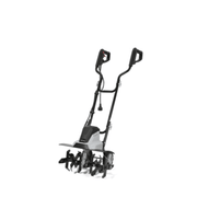 Dapper Supply 18-inch electric tiller cultivator shown at a front angle.