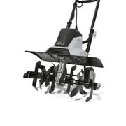 Dapper Supply electric tiller cultivator hardened steel tine assembly close up.