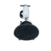 Dapper Supply floor buffer polisher underside showing the installed driver pad.