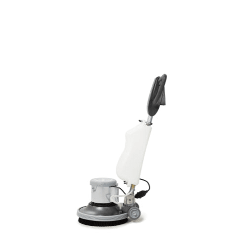 Dapper Supply 17-inch floor buffer polisher side profile view.