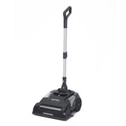 Dapper Supply cordless walk-behind floor scrubber front angle view.