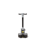 Dapper Supply 16-inch battery walk-behind floor scrubber rear view.
