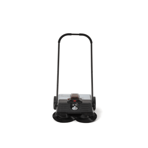 Dapper Supply 22-inch battery-powered sweeper front view.