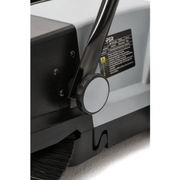 Dapper Supply 22-inch battery-powered sweeper height adjustment knob closeup.
