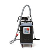 Dapper Supply 14.5-gallon industrial wet dry vacuum control panel with start and stop switch.
