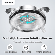 Dapper Supply 15-inch pressure washer surface cleaner dual high-pressure rotating nozzles.