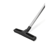 Dapper Supply wet/dry vacuum floor brush attachment on the stainless wand.