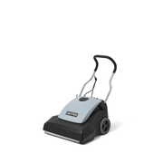 Dapper Supply 26-inch commercial wide area vacuum front angle with handle and drive wheel.