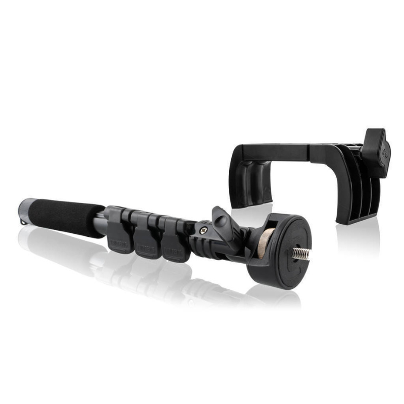 Tramex Flooring Assessment Kit - FAK: Image showing the extension handle and bracket designed for use with the ME5 and CME5 moisture meters, featuring a sturdy build and ergonomic design for enhanced measurement capability.